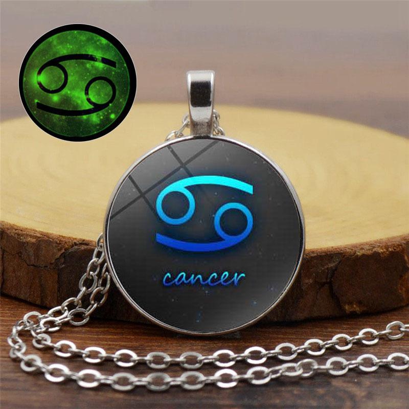 New Accessories Twelve Constellations Time Luminous New Luminous Pendant Necklace