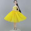 Jasnożółta krótka sukienka baletowa na ubranka dla lalki Barbie sukienka wieczorowa Vestido stroje dla lalek Barbie 1/6 akcesoria dla lalki BJD