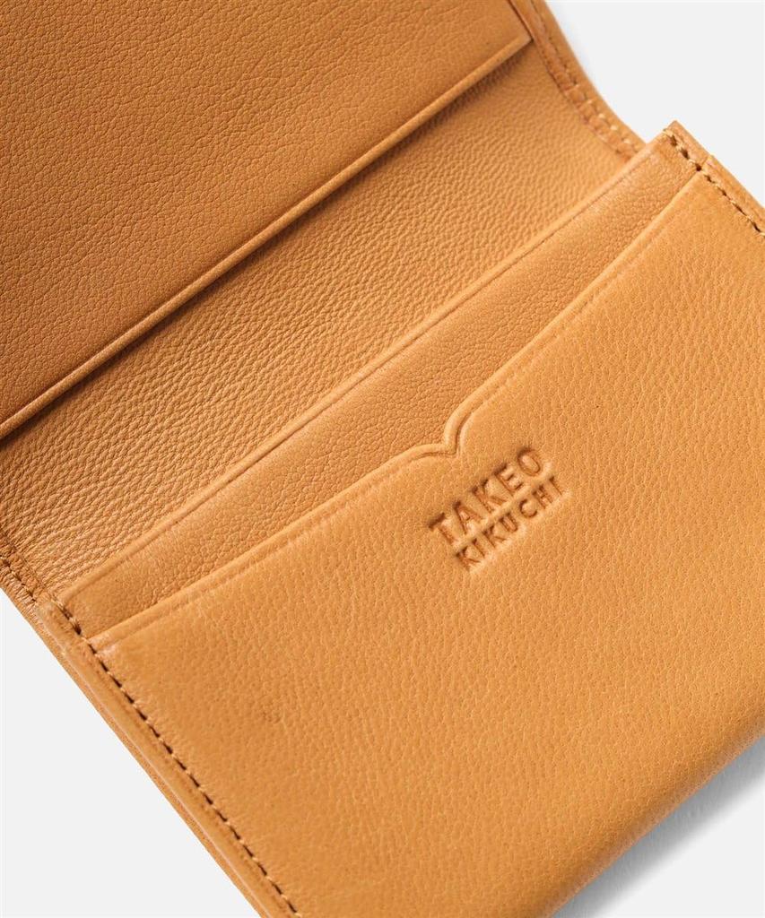 Claude II Sheepskin Business Card Holder for Men [TAKEO KIKUCHI] (Camel) No.790602