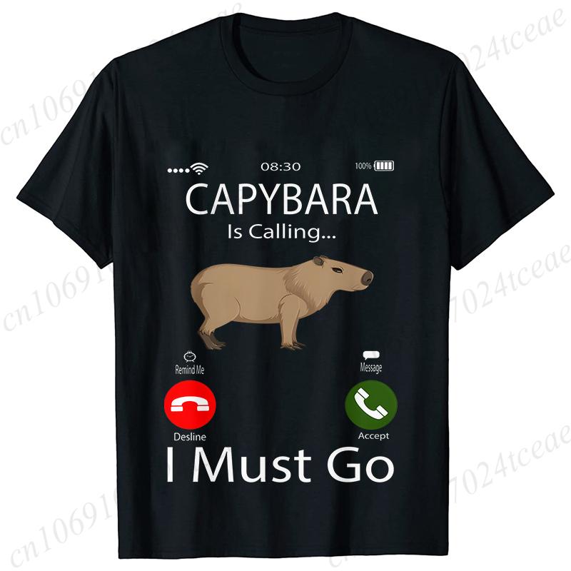 Capybara Sună Tricouri pentru Femei Amuzant Capibara Rozător Iubitor de Animale Umor Tricouri Vară Mânecă Scurtă Îmbrăcăminte Femei