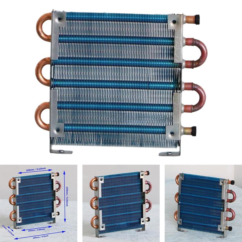 Small Condenser Radiator Part Aluminum Fin Air Cooling System Radiator Sturdy Heat Exchanger Equipment Industrial DIY Accessory