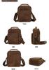 Pánská crossbody taška z pravé kůže - Crazy Horse Velkokapacitní multifunkční taška pro dojíždění