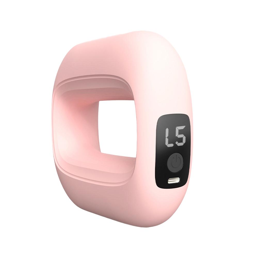 

Electric Body Vibration Fascia Ring Fitness Massage Ring Body Shaping Massager Abdomen Belly Waist Deep Tissue Massage Device рожевий