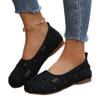 Large size hollow soft-soled cloth shoes spring and summer new casual flat-soled single shoes one pedal breathable shallow-mouth Doudou shoes