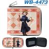 Jujutsu Kaisen Short Wallet Anime Cartoon Leather Bifold Card Holder Coin Purse for Students Men Women