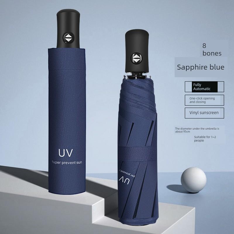 Extra-Large Foldable Rain Umbrella for Home Use, Enlarged, Thickened, Reinforced, Suitable for Three People, Dual-Use for Sun and Rain, Sun