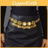 East Middle Stylish Gold Metal Coin Tassel Waist Chain For Women Summer Fashion