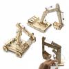 Holz-Hydraulikbagger Modellbausatz - Pädagogisches Bau-Spielzeug für Kinder zur Eltern-Kind-Interaktion DIY Handgemachtes Wissenschaftsexperiment