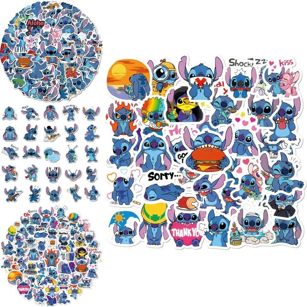 Barevné 50ks Lilo Stitch Samolepky Ideální Pro Dekoraci Notebooku A Skateboardu