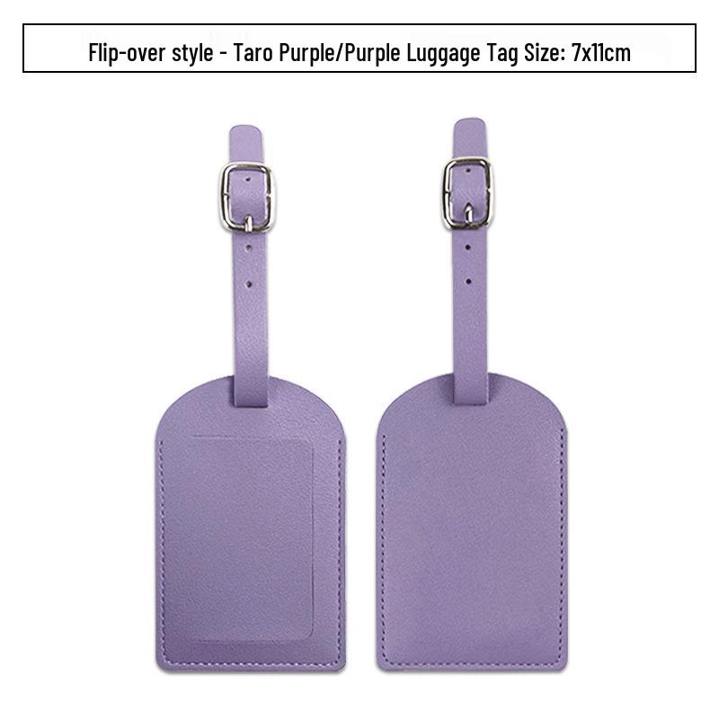 Customizable PU Leather Luggage Tag with Anti-Lost Feature and Airplane Design