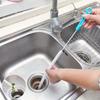 Household Cleaning Nylon Sewer Cleaning Brush Flexible Metal Sewer Pipeline Cleaning Tools Extended Kitchen Sink Brush