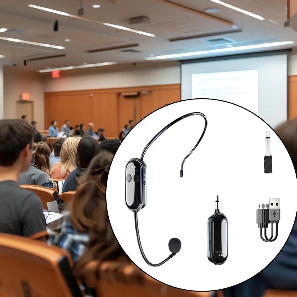 2 In 1 Headset Microphone Long Range Voice Amplifier Mic Wireless Microphone Teaching