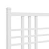 Metal Bed Frame with Headboard and Footboard White 120 X 190 Cm