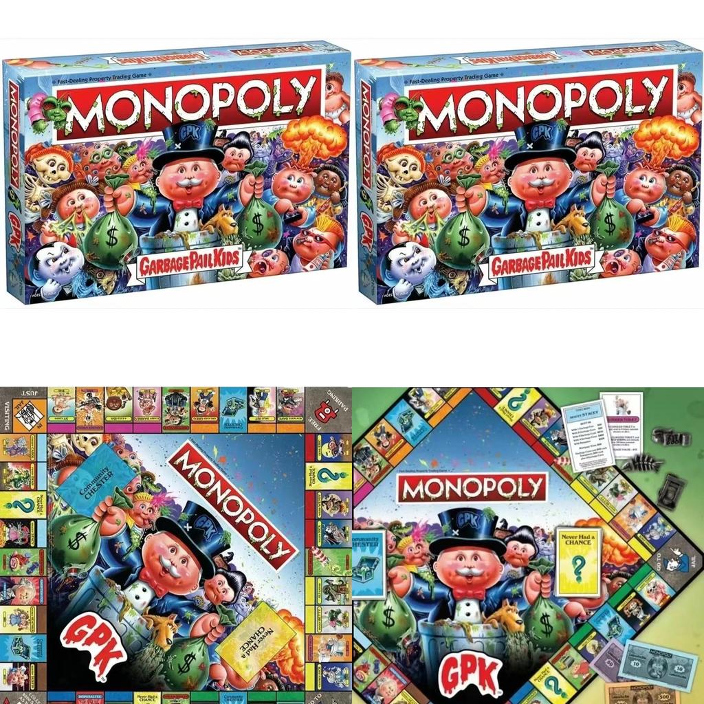 Garbage Pail Kids Monopoly Board Game With Card Decks For Teen Collectors