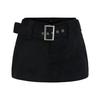 2025 Autumn Winter Suede Mini Skirt with Belt: Anti-Exposure, Slimming, Hip-Hugging Design