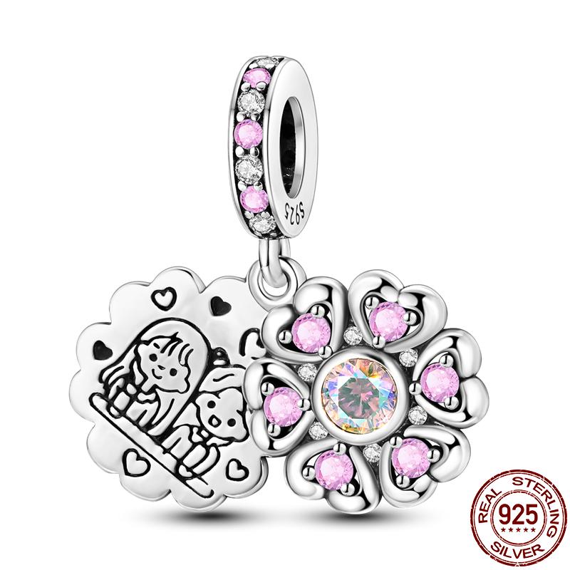 

New S925 Silver Romantic Classical Series - Lotus Beads Fit 3mm Pan Bracelet DIY Charm For Women Jewelry Fashion Gift