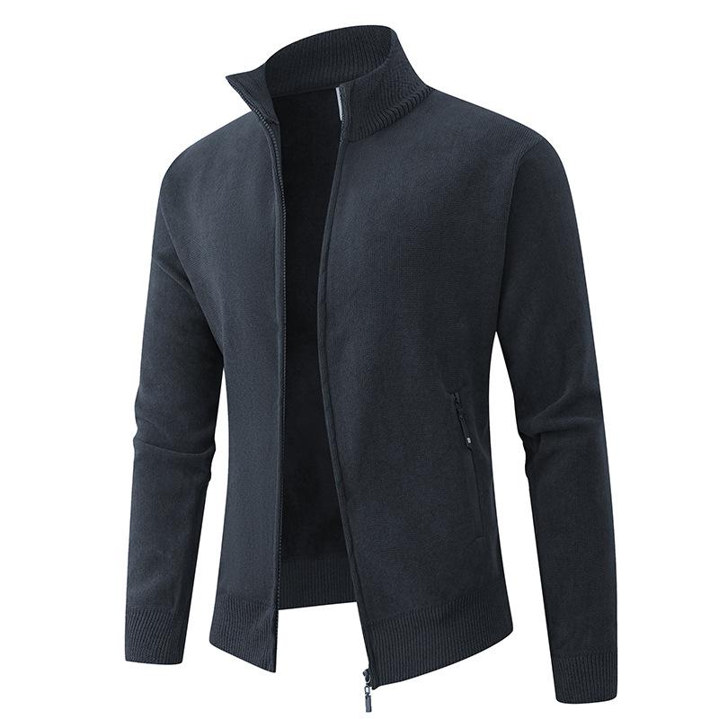 Cardigane cu fermoar pentru bărbați Pulovere cu croială normală Pulovere tricotate Pulovere Cardigane Business Casual pentru bărbați Toamnă Iarnă Guler înalt Mânecă lungă Jachete tricotate