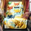 Airplane Adventure In The Sky With Clouds Blanketcustomizable With Your Namecomfortable And Stylish Perfect For Travel Beds Chairs Offices Sofas