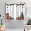 2pcs,2D plane printing Popular Curtains Christmas Tree Gift Garlands Ornaments Versatile Polyester (without rod) Festive Perfect