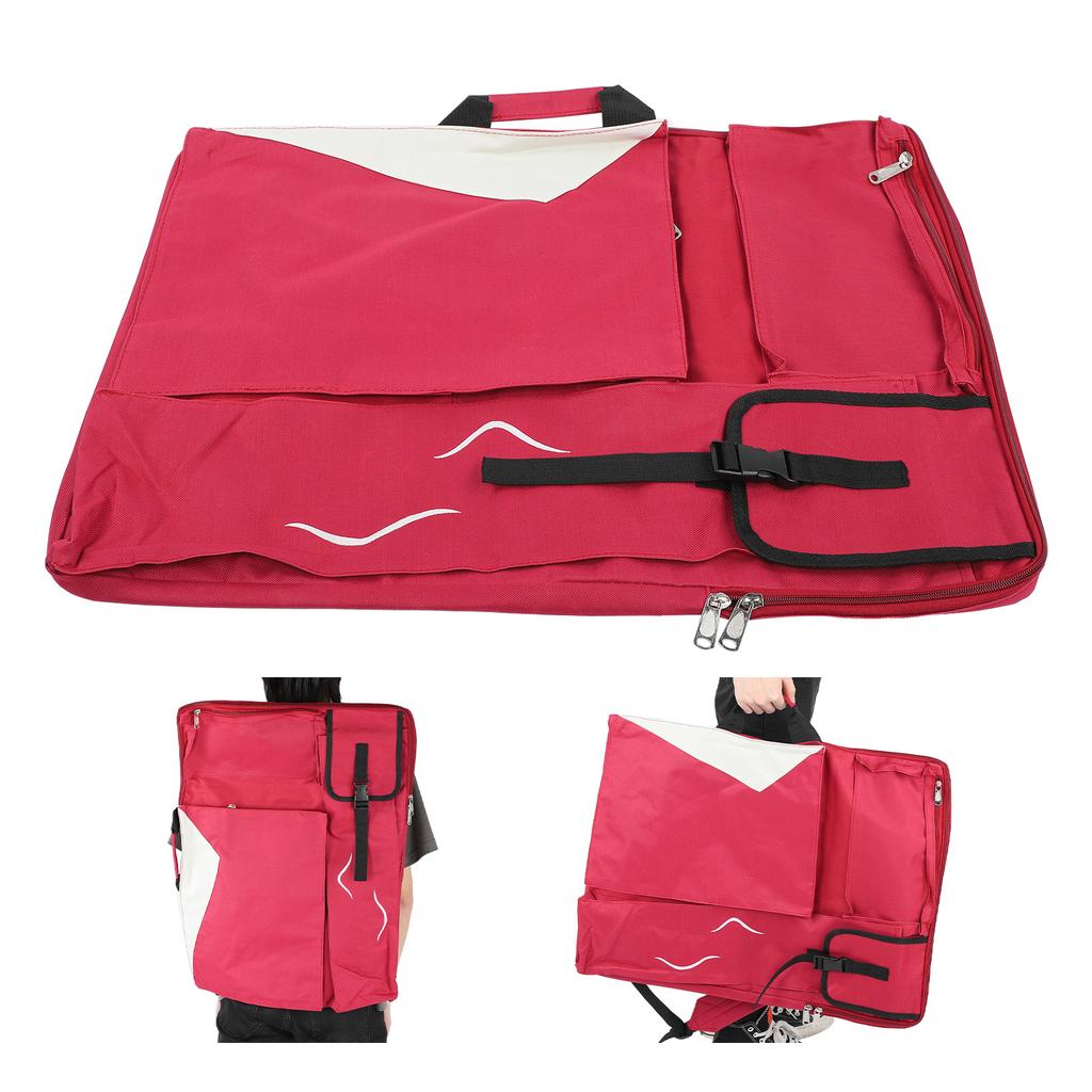 Painting Backpack Sketch Drawing Board 4k Multifunctional Art Waterproof Canvas BagRed