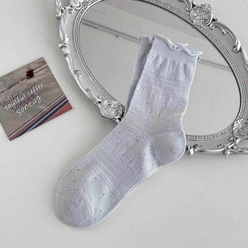 Leichte Sommer-Kurzsocken für Kinder mit Schleifen, Geknotete Socken, Dünne Einfache Baumwollsocken, Vielseitig und Stilvoll