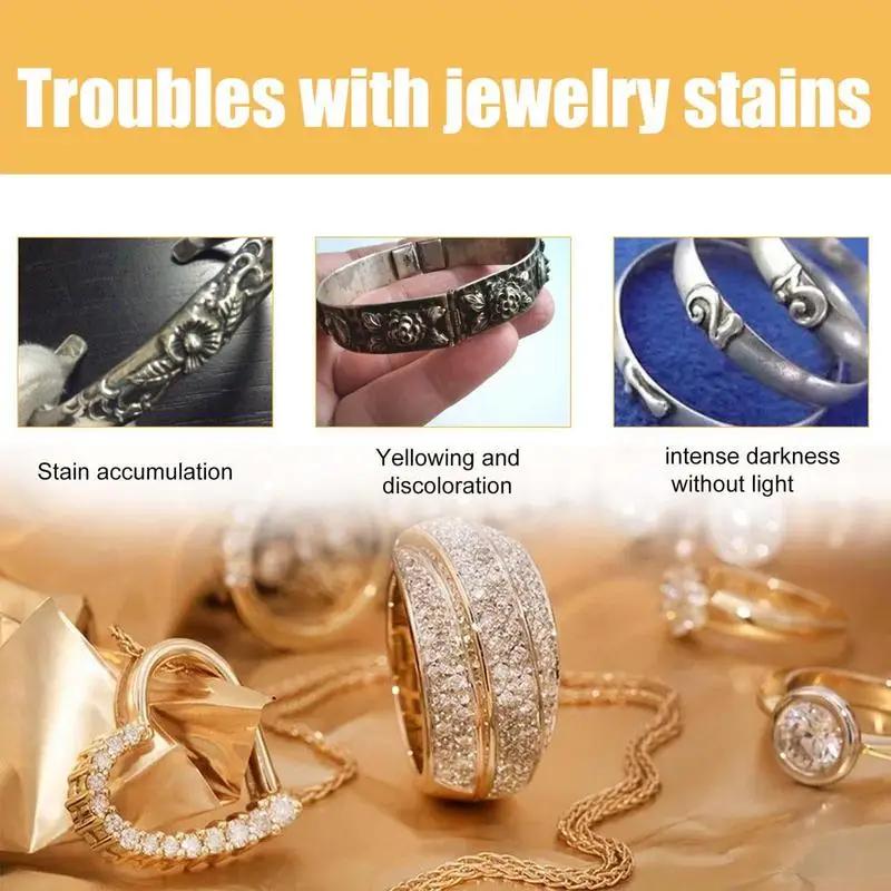 Jewelry Cleaner Silver Jewelry Necklace Ring Clean Polishing Spray Ring Care Washing Fluid Multi-Function Cleaner Silver Cleaner
