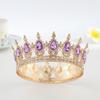 Luxury New Arrival Birthday Party Bridal Performance Crown Princess High-end Wedding Bride Headpiece Round Crown Tiara