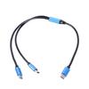 Double Type C Splitter Cable USB C To Type C Extension For Charging Two Devices Simultaneously With One Data Port