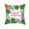 Summer tropical plant flamingo decorative pillowcase green leaf pillowcase flamingo pillowcase