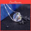 925 Silver Jewelry Austrian Crystal Ball Necklace Crystal Pendant Collarbone Chain Valentine's Day Aurora Neck Chain Gift