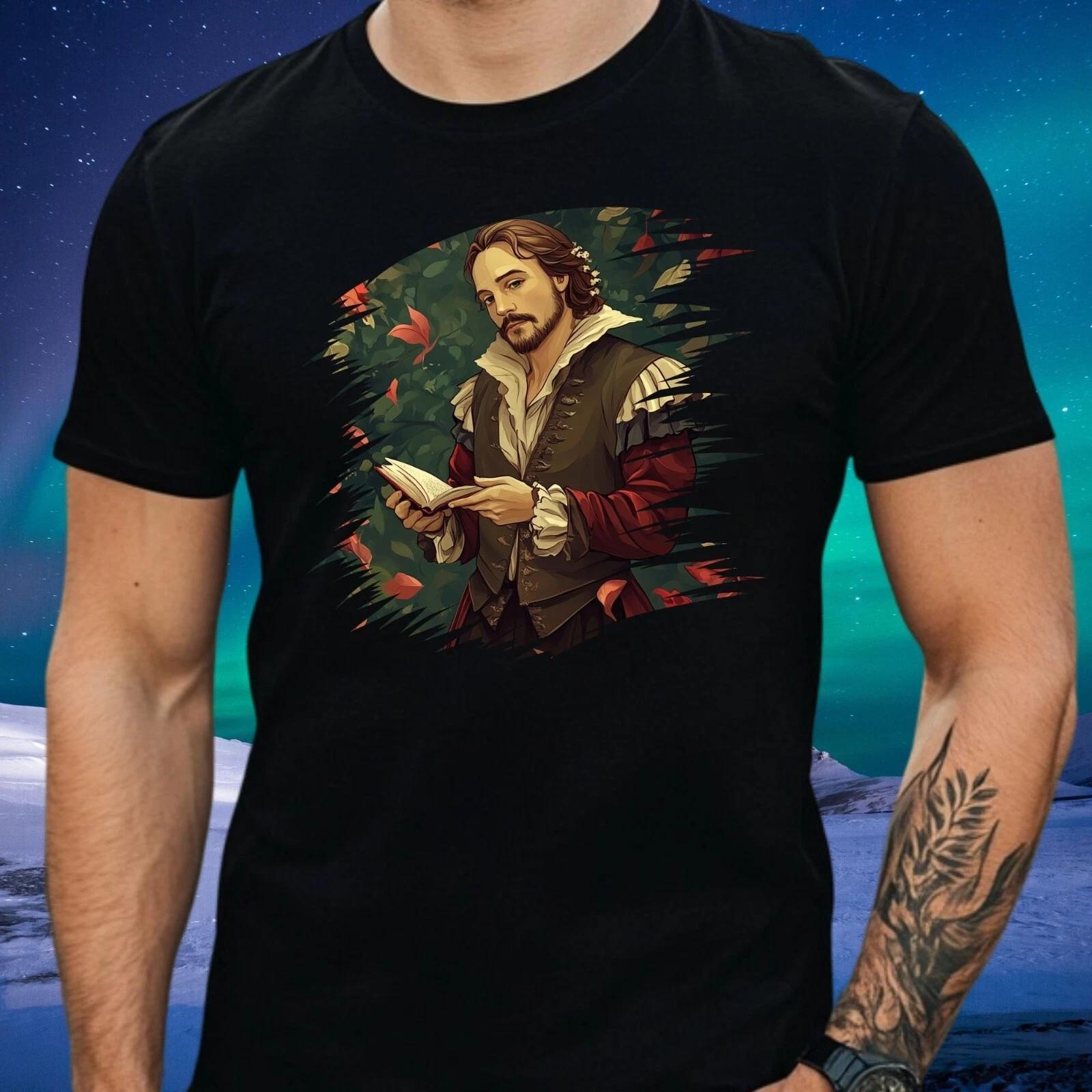 T-Shirt Herren Shakespeare Anime Motiv Baumwolle Größe XS bis 5XL XS