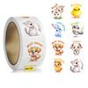 100-500Pcs Round Animal Cartoon Stickers For Envelope Encourage Scrapbook Reward Student Label Decals Office Stationery Sticker