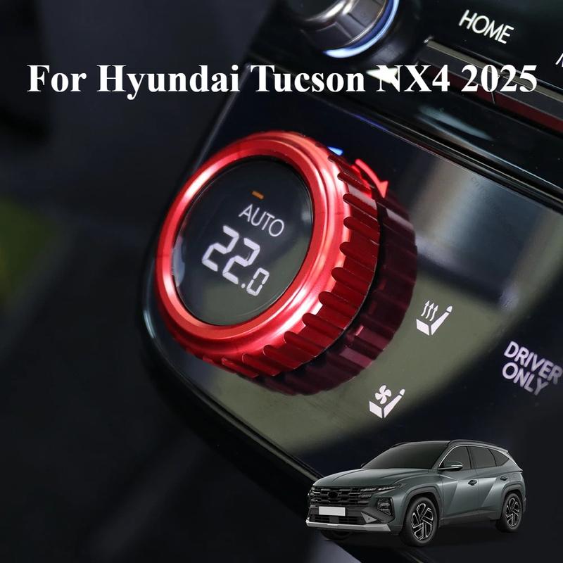 Aluminum Alloy Red Blue Black Interior Air Conditional Konb Ring Trim Cover For Hyundai Tucson NX4 2025 Accessories