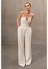 Weißer Perlenverzierte Jumpsuit Romper - Modisches Lässiges Zweiteiliges Set für Damen