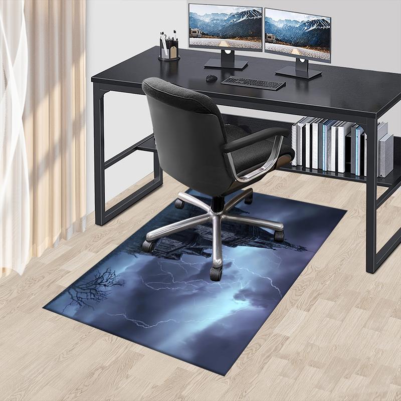 

castle storm Crystal Velvet Office chair mat Area Rug - Non-Slip, Floor Mat, Office Desk Chair Rugs,Christmas Gift-1106220 60cm by 90cm
