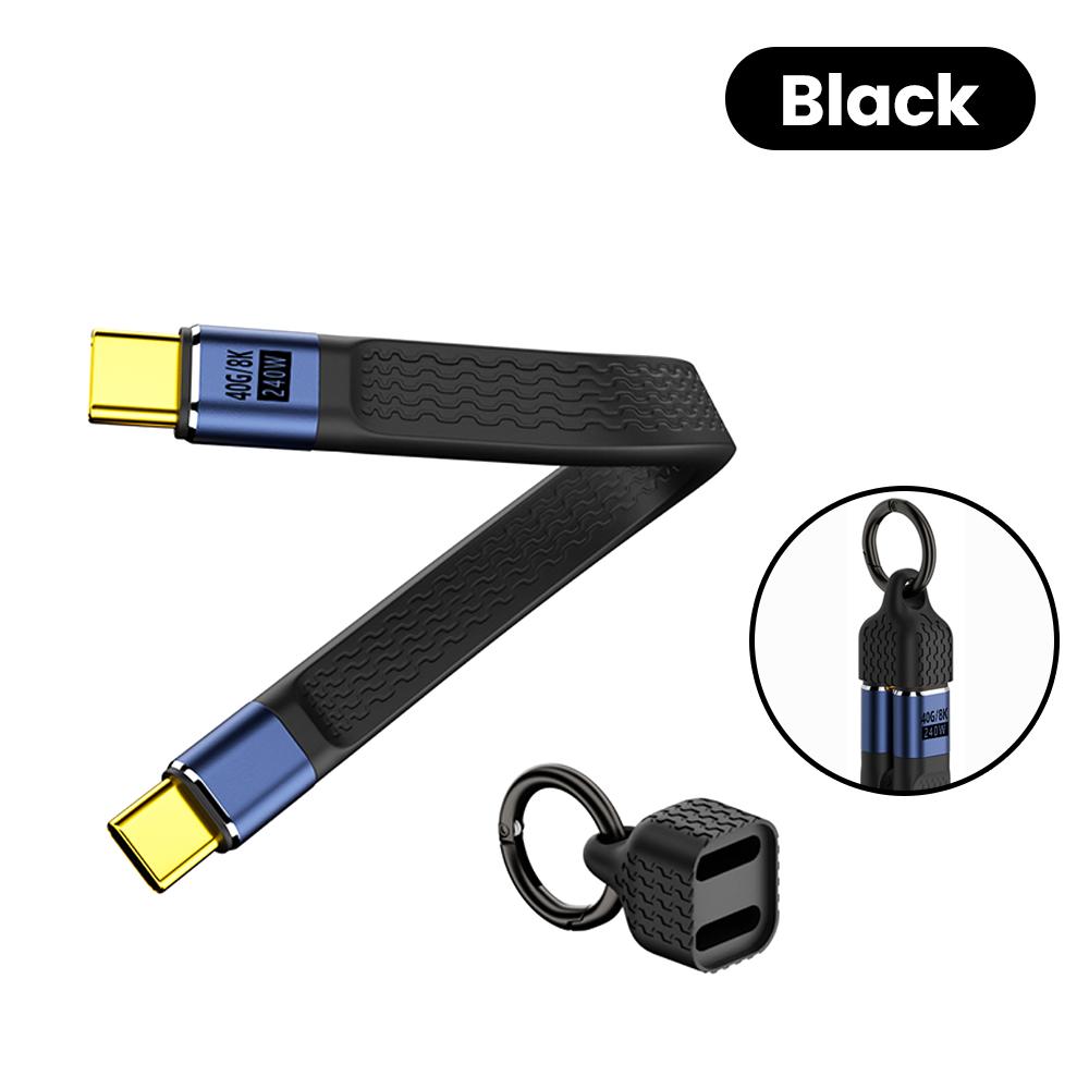 

Кабель USB 4.0 240 Вт 40 Гбит/с 8K@60 Гц USB C к USB C Кабель для быстрой зарядки для внешнего аккумулятора для Thunderbolt 4 3 Компьютер Тип C Ноутбук Планшет чёрный