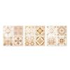 Kitchen Bathroom Wall Stickers 3Pcs 2D Retro Floral Tile Stickers, Self-Adhesive Waterproof Oil Proof Water Resistant Covers Decals, Peel &