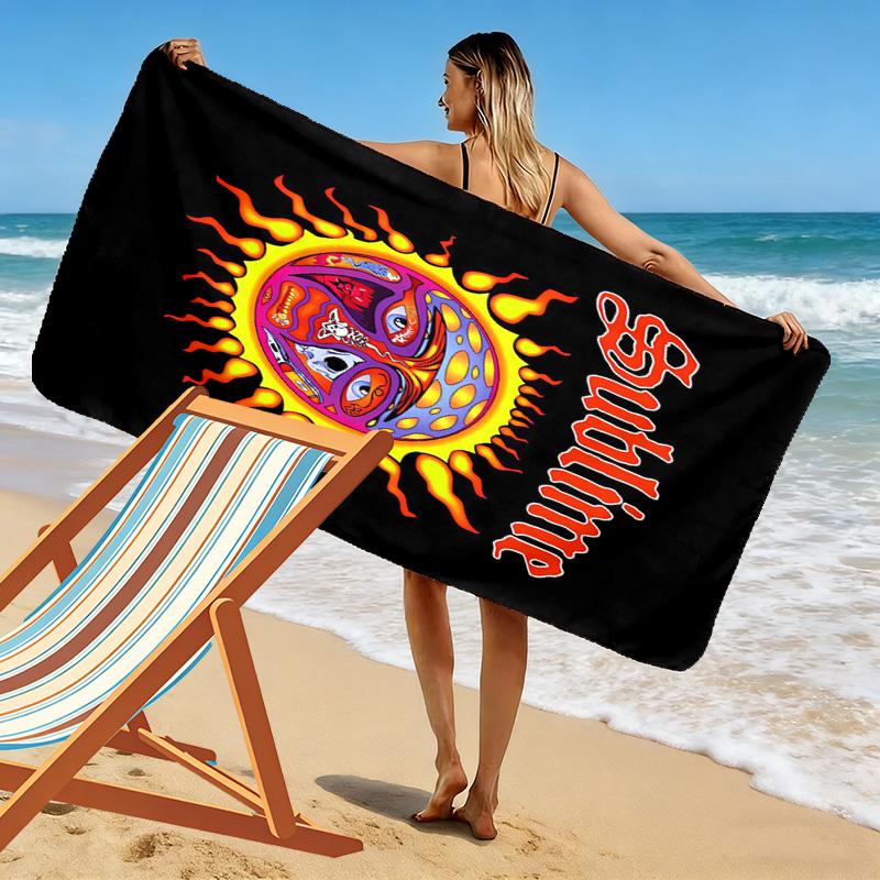 Sublime 2D Flat Print Beach Towel, Large Soft Quick Dry Towel for Beach Camping SwimmingSSTJ0917528