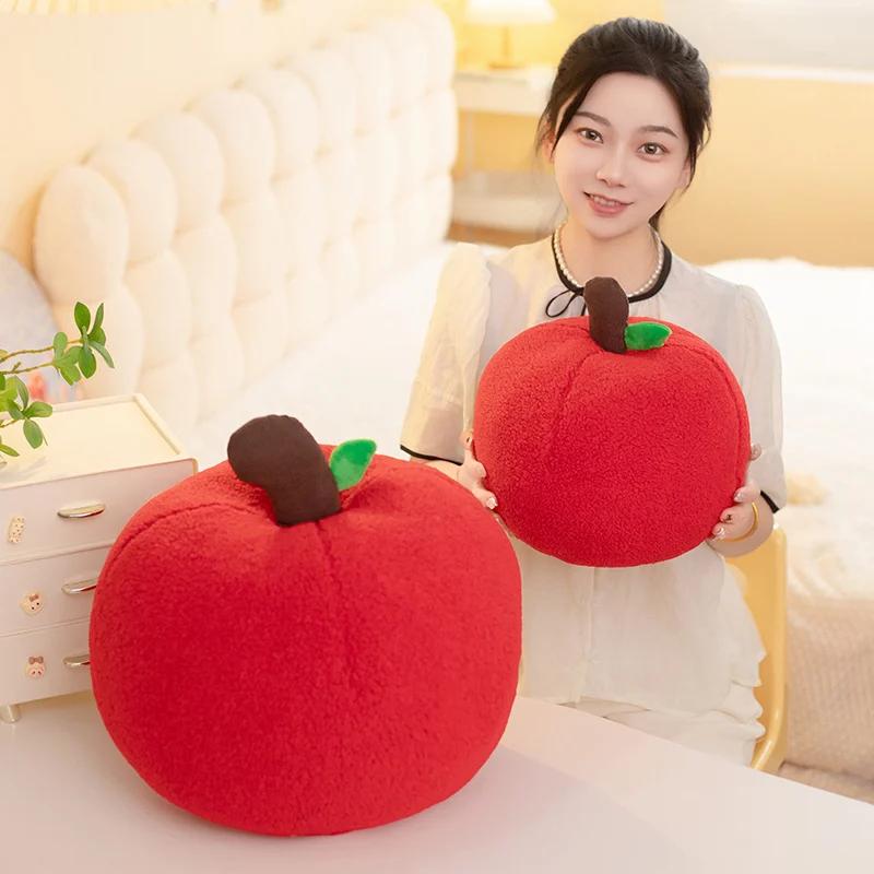 Squishy Red Apple Plush Toy Big Size Stuffed Soft Fruit Apple Doll Cute Huggable Pillow Girls Kids Christmas Birthday Gift