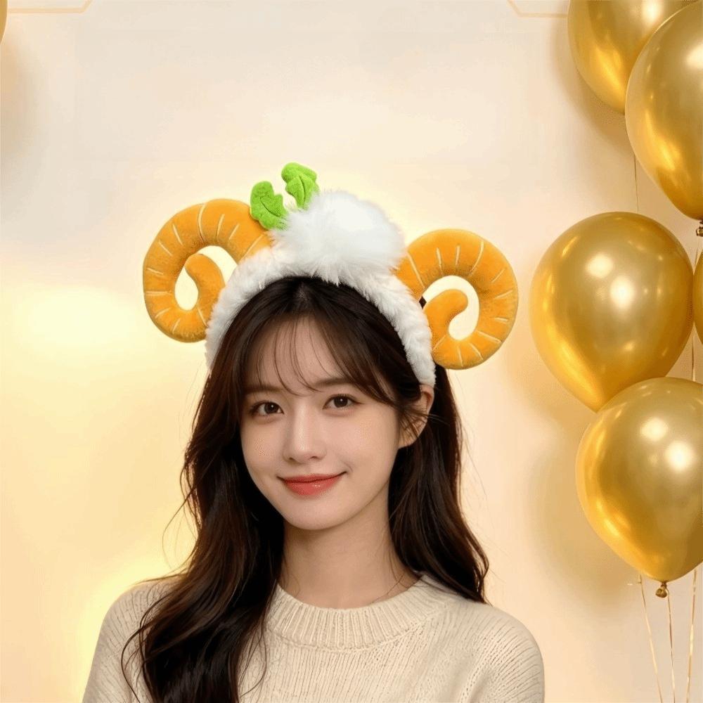 Cute Animal Headdress Lace Sheep Ear Hair Hoop Fashion Plush Lamb Headband Party