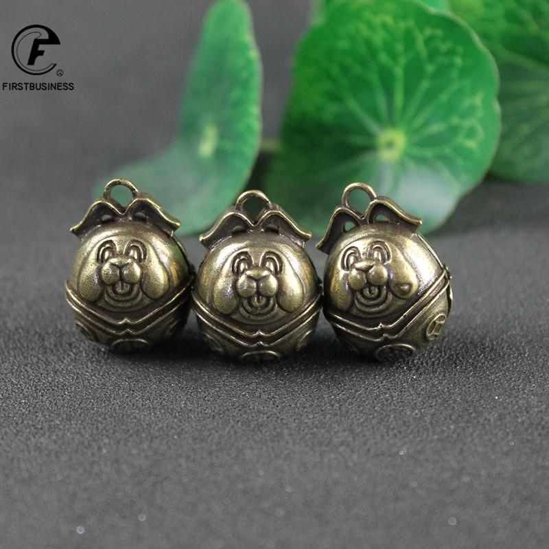 Antique Copper Zodiac Animal Pig Head Bell Figurines Small Desk Ornaments Tea Table Decorations Feng Shui Brass Crafts Decors