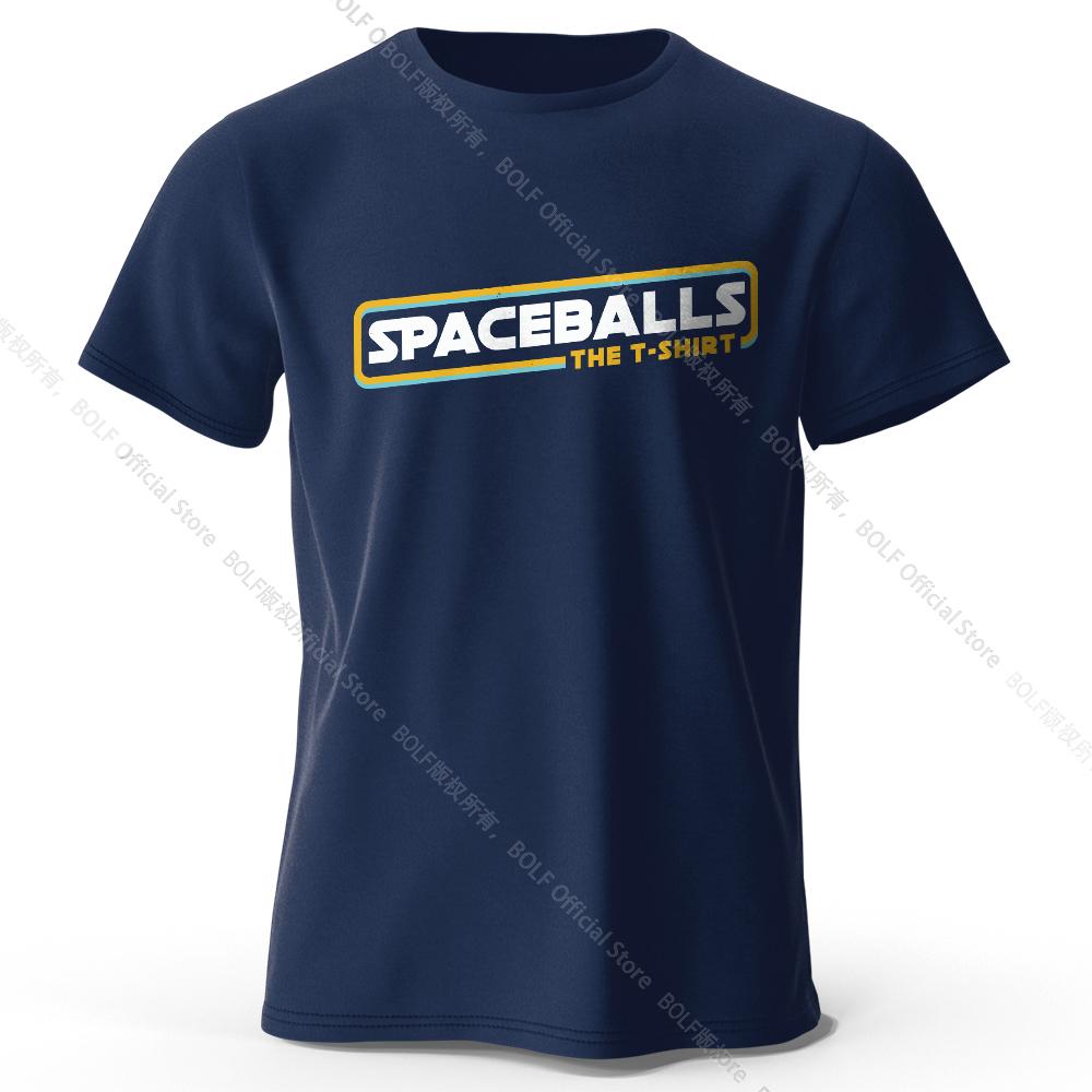 

Spaceballs Printed T-Shirt 100% Cotton Oversized Sci-Fi Graphic Tees for Men Women Summer Tops Nerd Streetwear L темно-синий