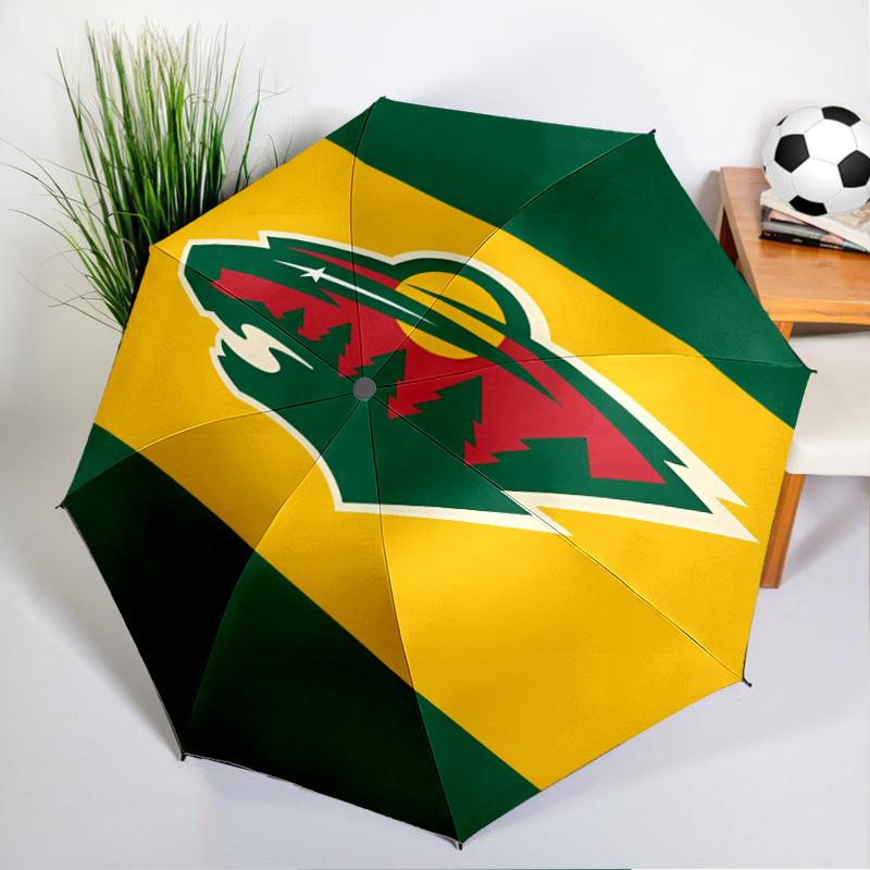 Minnesota Hockey Team Umbrella 8-Frame for Travel, Camping, Casual Lightweight Portable Umbrella, Essential for Every Family Holidays Gift