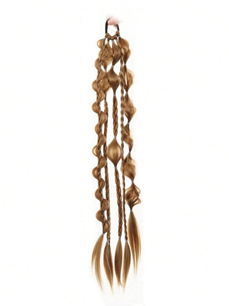 Long Braided Synthetic Hair Extension Ponytail