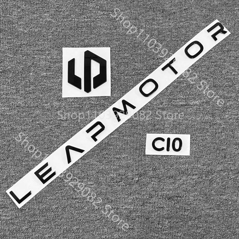 Pro Leapmotor C10 C16 C11 C01 Černý Znak na Auto Písmeno Samolepka Černý Znak na Kufr Náhradní Samolepka Modifikační Příslušenství