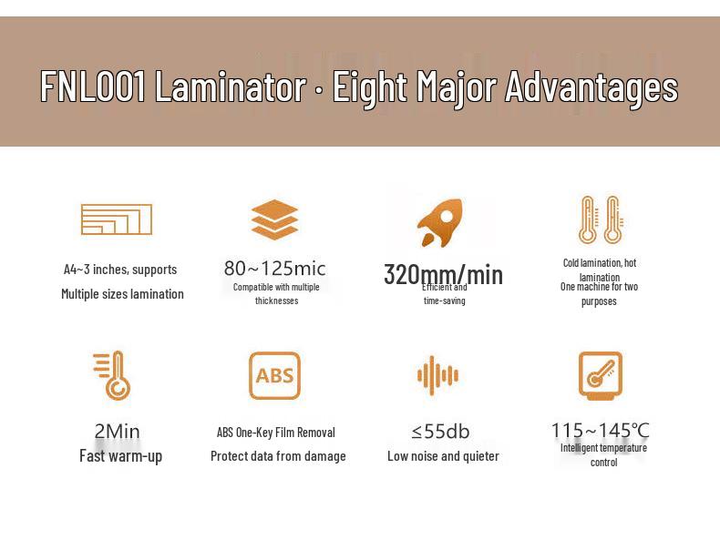 Fangnuo A4 Portable Automatic Laminator for Home & Photos