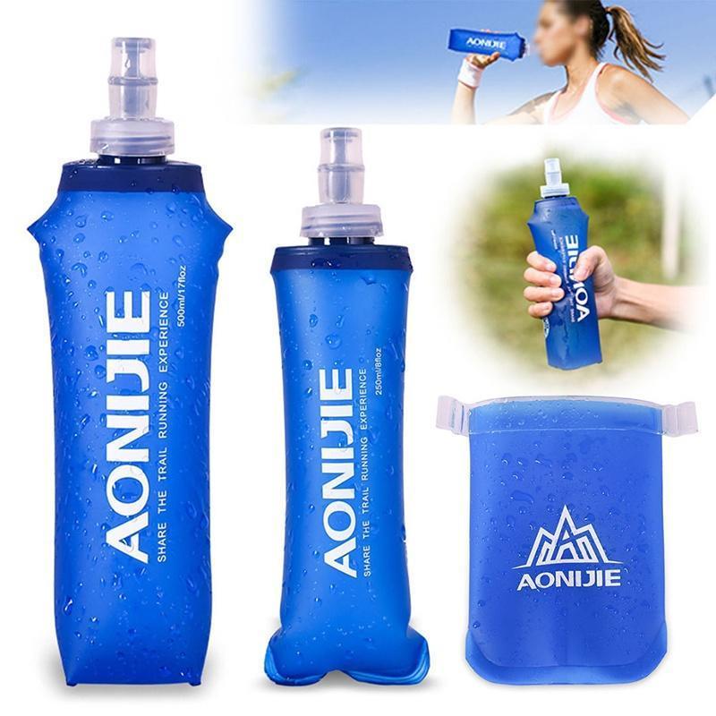Carabiner Clip Hook 500ml Collapsible Folding Drink Water Bottle Kettle