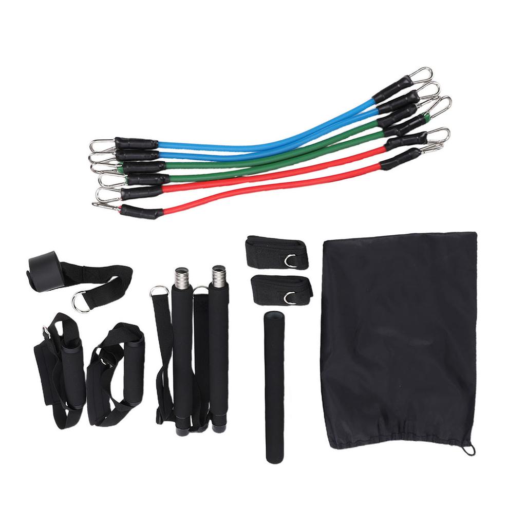 Pilates Bar Kit with Fitness Bands for Women TPE Pilates Workout Equipment for Legs Hip Waist Arm Full Body Training