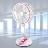 Foldable Fan Desk Lamp with LED 1600mAh Solar/USB Charging Emergency Light Fans