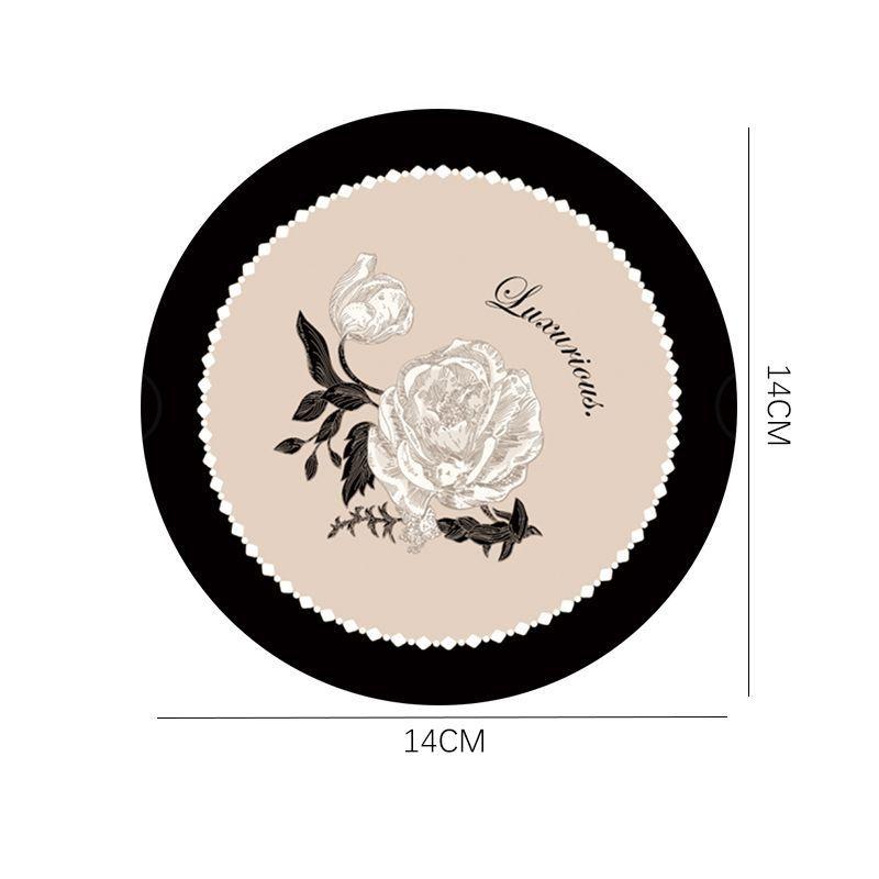 

Flower Round Coasters Home Water-absorbent Heat-insulating Mats Creative Blended Heat-resistant Non-slip Mat Kitchen Accessory